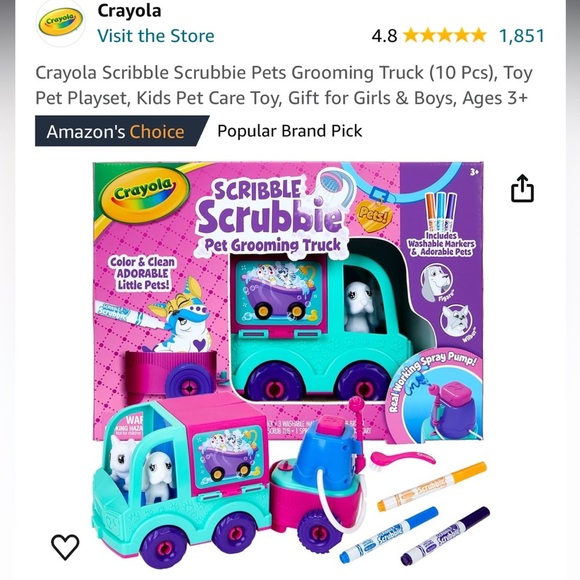 Crayola Scribble Scrubbie Pets Grooming Truck used - Picture 2 of 3